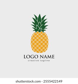 Pineapple Logo, juice, juicy, leaf, natural, nature, art, pineapple plant, plant, ripe, sketh Vector Template fully editable