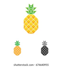 Pineapple Logo Template. Fruit Logotype. Food Emblem. Vector
