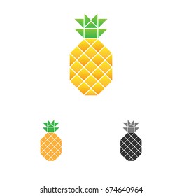 Pineapple Logo Template. Fruit Logotype. Food Emblem. Vector