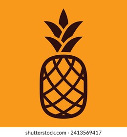 Ananas-Logo-Vorlage für Grafik und Webdesign