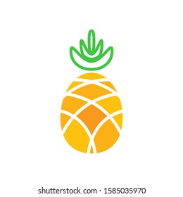 Pineapple logo template vector fruit icon design