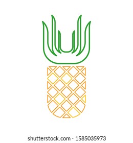 Pineapple logo template vector fruit icon design