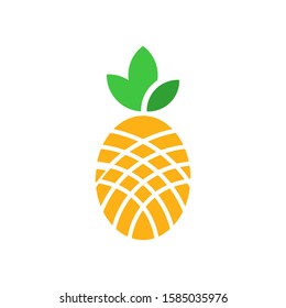 Pineapple logo template vector fruit icon design