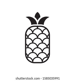 Pineapple logo template vector fruit icon design