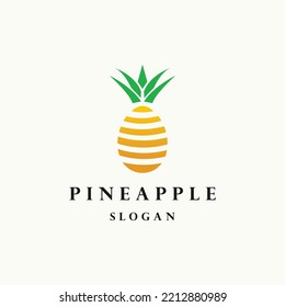 Pineapple logo template vector illustration design