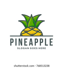 Pineapple logo template vector illustration