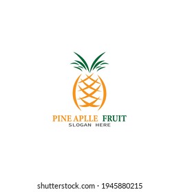 Pineapple Logo Vector. Abstract Pineapple Logo Design Template.