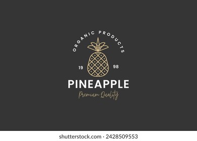 pineapple logo vector icon illustration