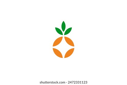 pineapple logo vector illustration design template