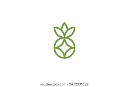 pineapple logo vector illustration design template
