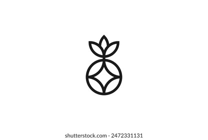 pineapple logo vector illustration design template