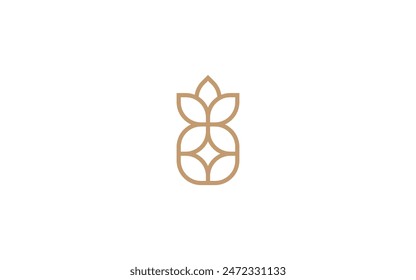 Ananas Logo Vektorillustration Design Vorlage