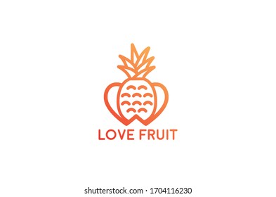 plantilla de diseño del logotipo del logotipo del concepto de vectores de piña 
