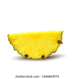 Pineapple low poly. Fresh, nutritious and tasty pineapple. Symbols of fruits. Elements for label design. Pineapple in triangulation technique. 