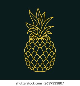 Pineapple luxury trendy applicable design elegant abstract vector illustration artwork.eps