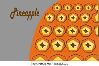 Pineapple made from geometric shapes.