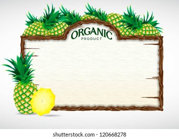 pineapple menu board