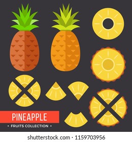 Pineapple. Modern Flat Icons. Vector Illustration