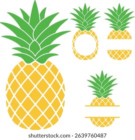 Pineapple Monograms isolated on white background