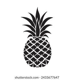 Pineapple natural food icon. Freshness sweet art vector design.