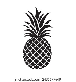 Pineapple natural food icon. Freshness sweet art vector design.