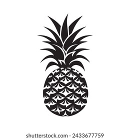 Pineapple natural food icon. Freshness sweet art vector design.