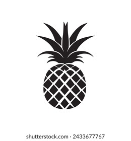 Pineapple natural food icon. Freshness sweet art vector design.