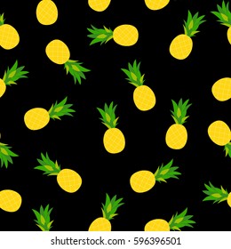 Pineapple  Natural Seamless Pattern Background Vector Illustration EPS10