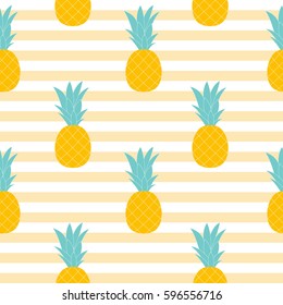 Pineapple Natural Seamless Pattern Background Vector Illustration EPS10