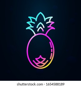 pineapple in nolan style icon. Simple thin line, outline vector of vegetables icons for ui and ux, website or mobile application