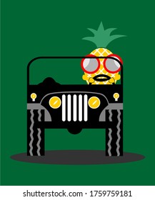 PINEAPPLE OFFROADER ICON VECTOR LOGO