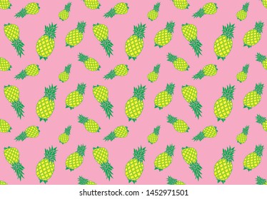 Pineapple on a beautiful color background