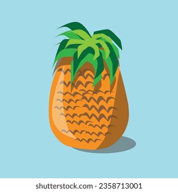 Pineapple on a blue background