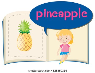 Ilustración del libro Pineapple on children