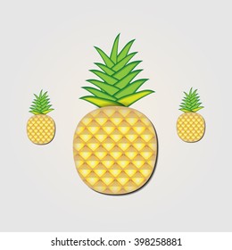 pineapple on a gray background