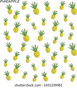 Pineapple on a white background