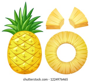 A pineapple on white background illustration