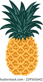 pineapple on white background, isolated
