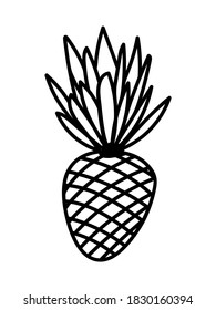 PINEAPPLE EN UN FONDO BLANCO EN EL VECTOR