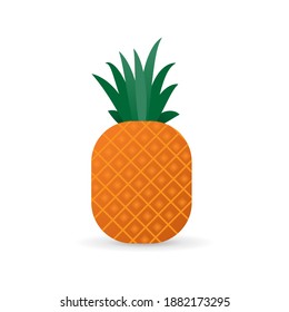 a pineapple on a white background. vector illustration