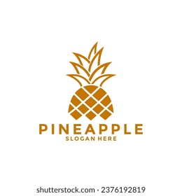 Pineapple organic product design logo vector, Pineapple icon logo template