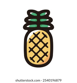Icono de contorno de piña para Diseño gráfico, App y Sitios web