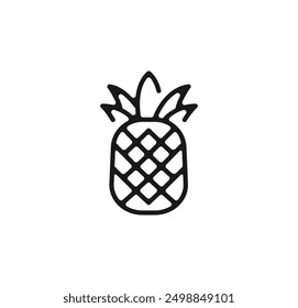 Gliederungssymbol für Ananas. Liniensymbol