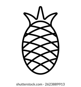 Pineapple outline icon. Vector Illustration eps 10