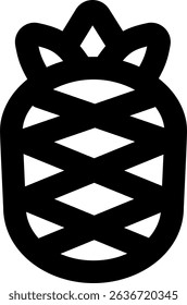 Pineapple outlined icon design style