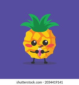 
pineapple, passion for socializing and eating the most important thing, all try whatever type of food
