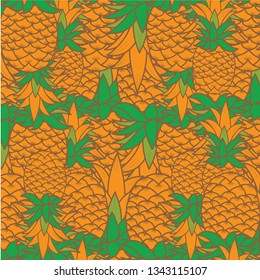 Pineapple pattern background