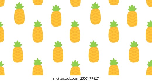 pineapple pattern Background. flat illustration pineapple background. seamless pattern pineapple. pineapple flat illustration background. 