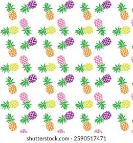Pineapple pattern design with white background
