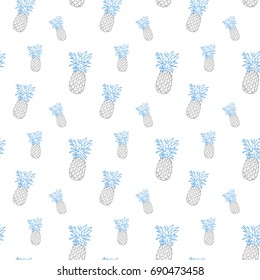 Pineapple pattern for fabric, children, paper